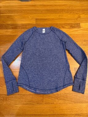 Ivivva (Lululemon) Girl’s Long Sleeve Shirt in Heathered Blue - Size 8